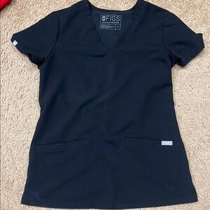 Figs Black Casma Scrub Top